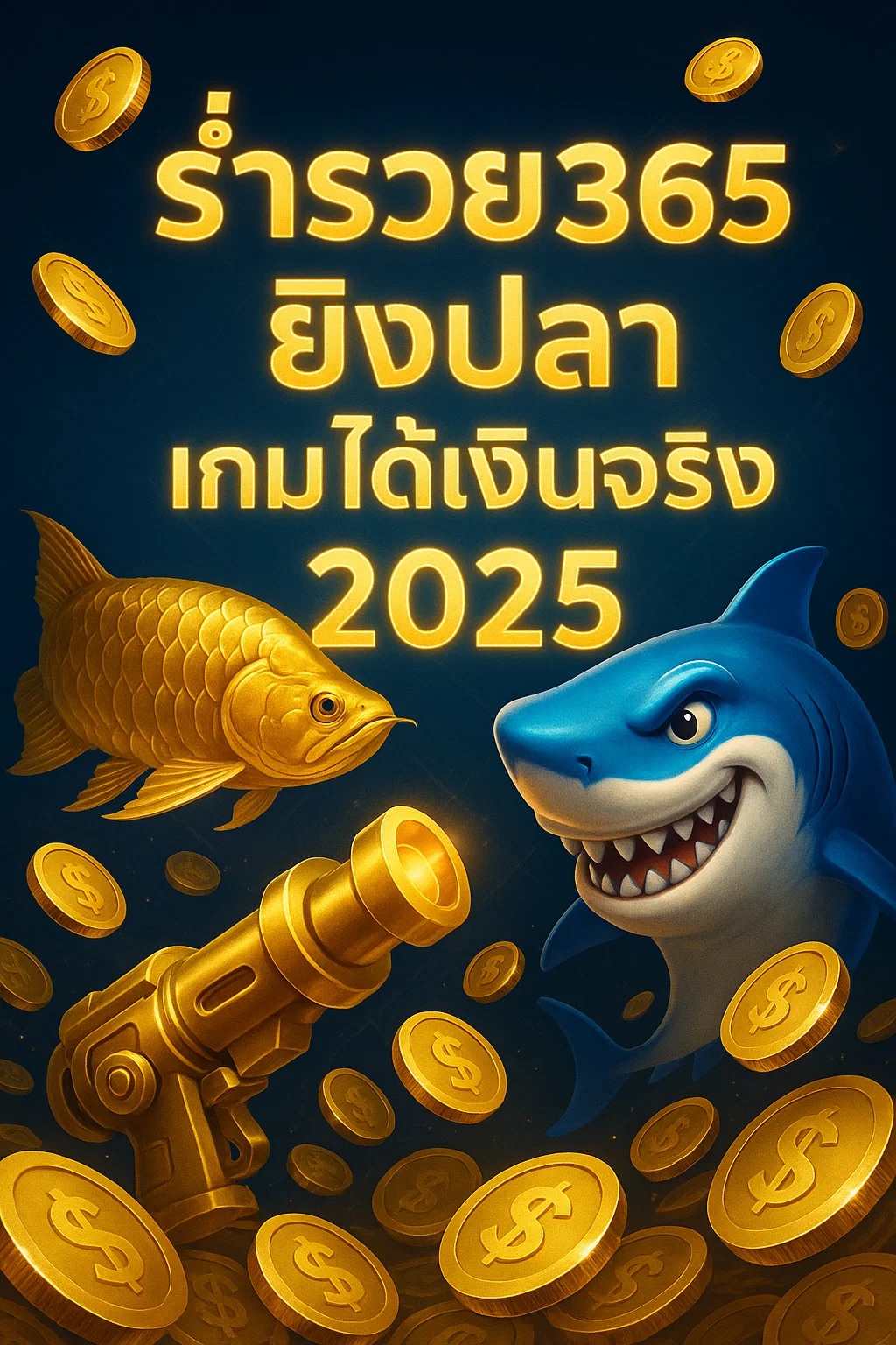 ร่ำรวย365 ยิงปลา | เกมยิงปลาได้เงินจริง 2025 BONUS 100%