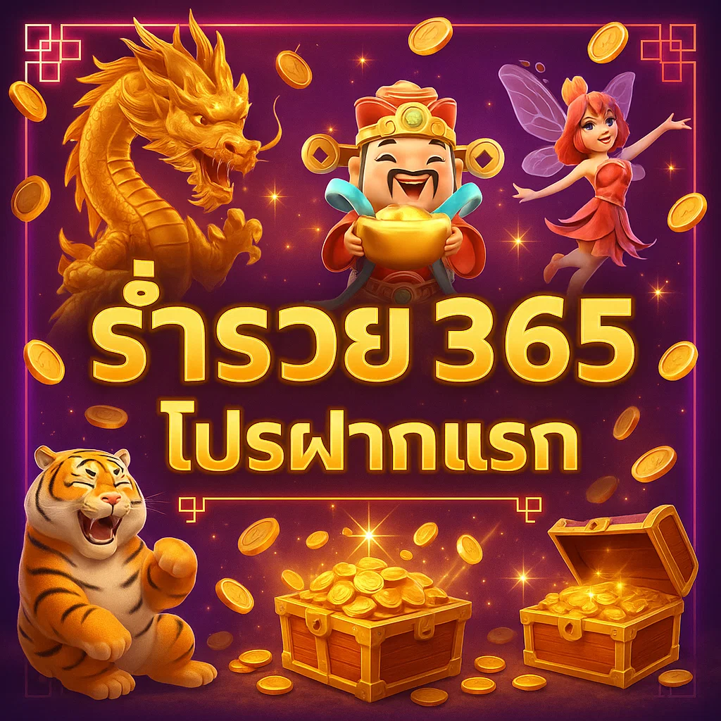 ร่ำรวย365 โปรฝากแรก โบนัส 100% | BONUS เว็บตรงมั่นคง 2025